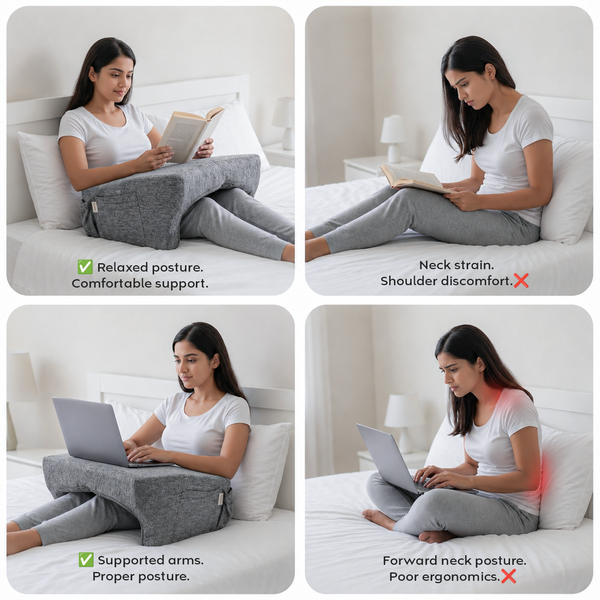 grey lap desk pillow