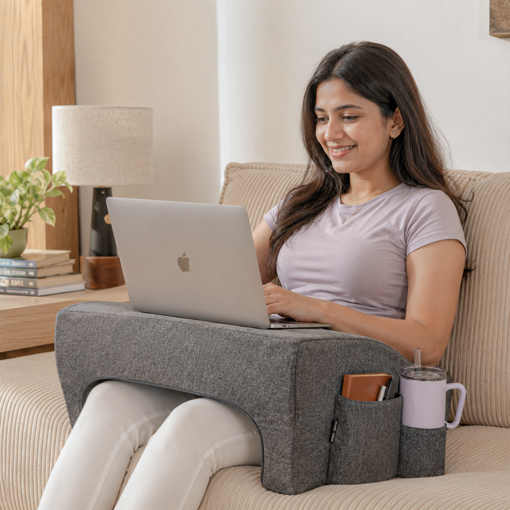 Premium Lap Desk Cushion -  Ergonomic Memory Foam Laptop Support for Bed, Sofa & Reading
