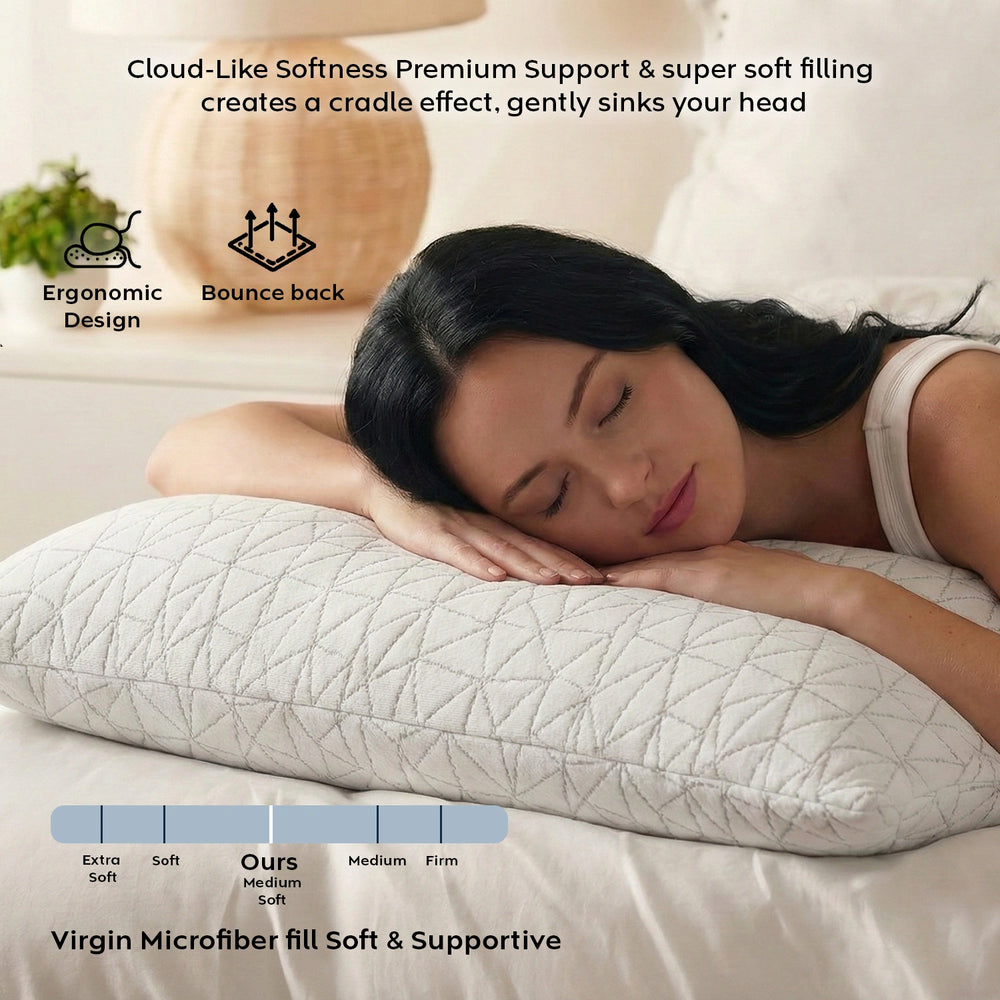 SnugSilk Fluffy Pillow — Ultra-Soft & Elegant