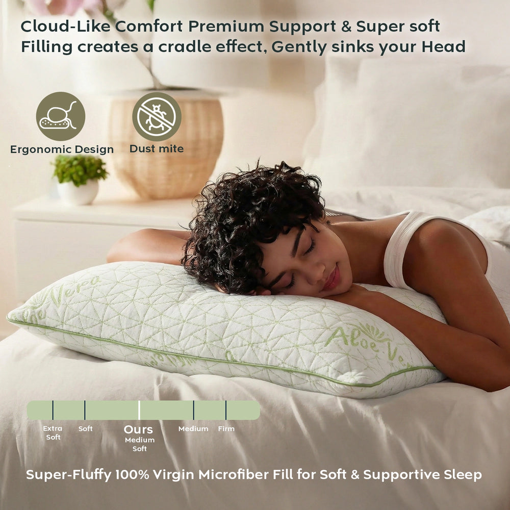 Aloevera Soft Pillow — Fresh & Silky Comfort