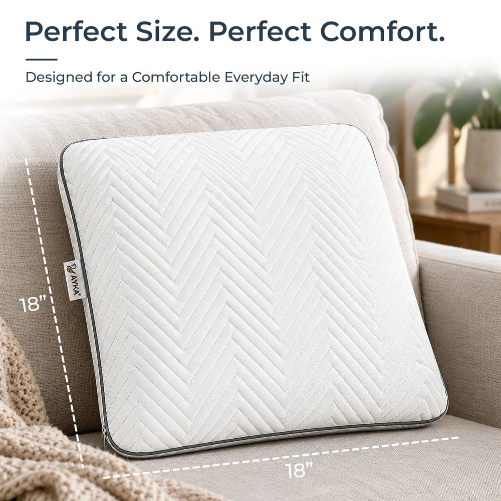 Memory Foam Cushion 18×18" Extra-Large, Soft & Supportive Comfort