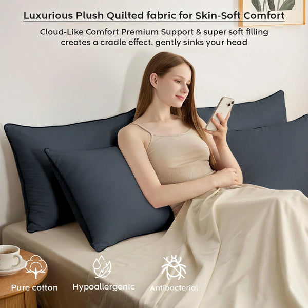 Smooth Microfiber Pillow — Soft & Gentle Comfort