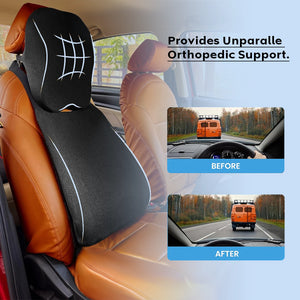 Black mesh car back neck cmb cushion
