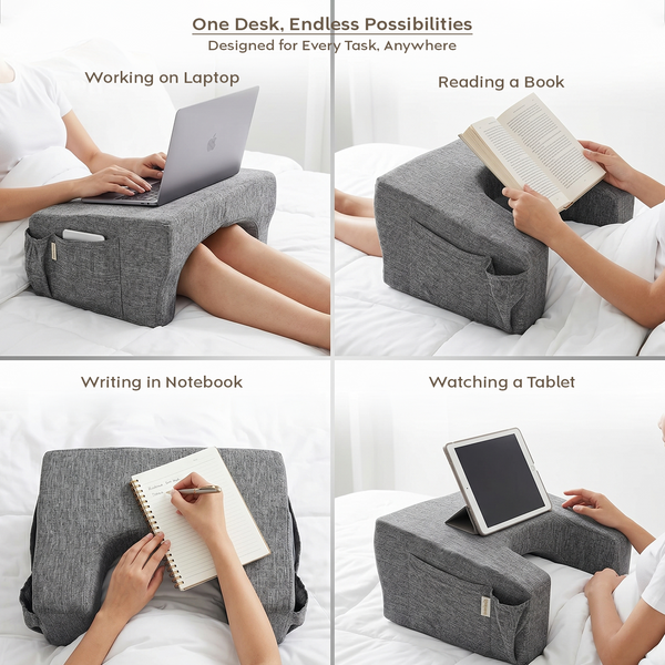 grey lap desk pillow