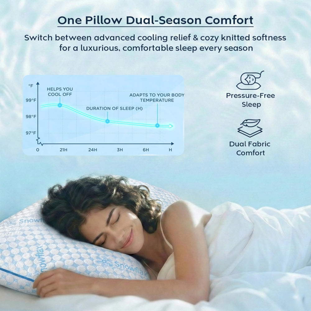 Ultimate Cooling Pillow — 5–6° Cooler, Soft & Plush