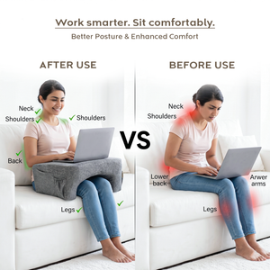 grey lap desk pillow